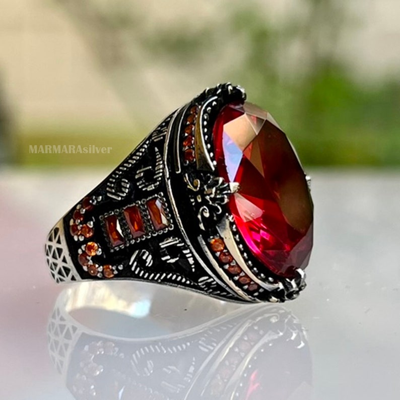 Sterling 925K Silver Men's Ring Turkish Handmade Jewelry - Etsy