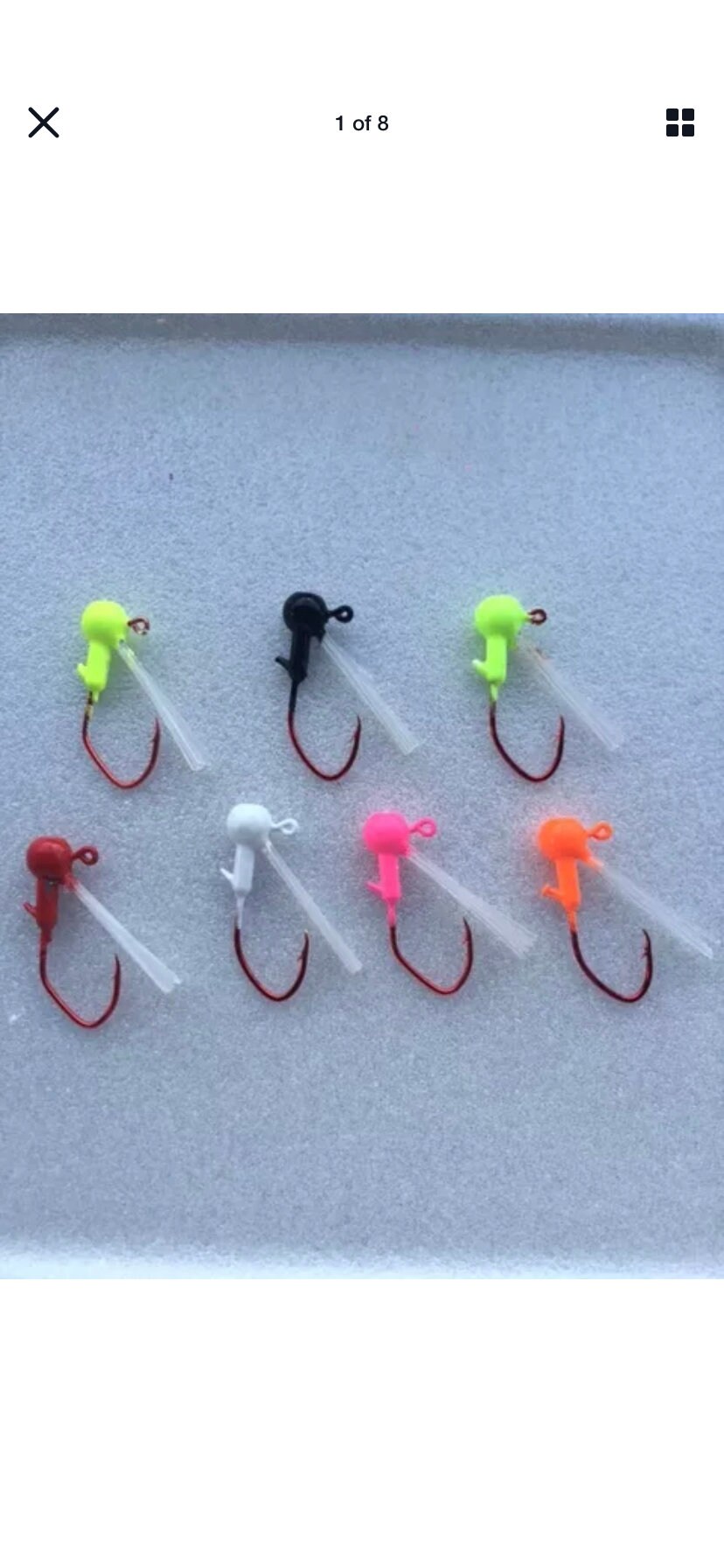 10 Pack 1/24th Painted Weedless Crappie Jig Heads Etsy