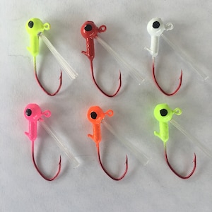 10 pack 1/16 Weedless Jig Heads with eyes #2 Sickle Hooks
