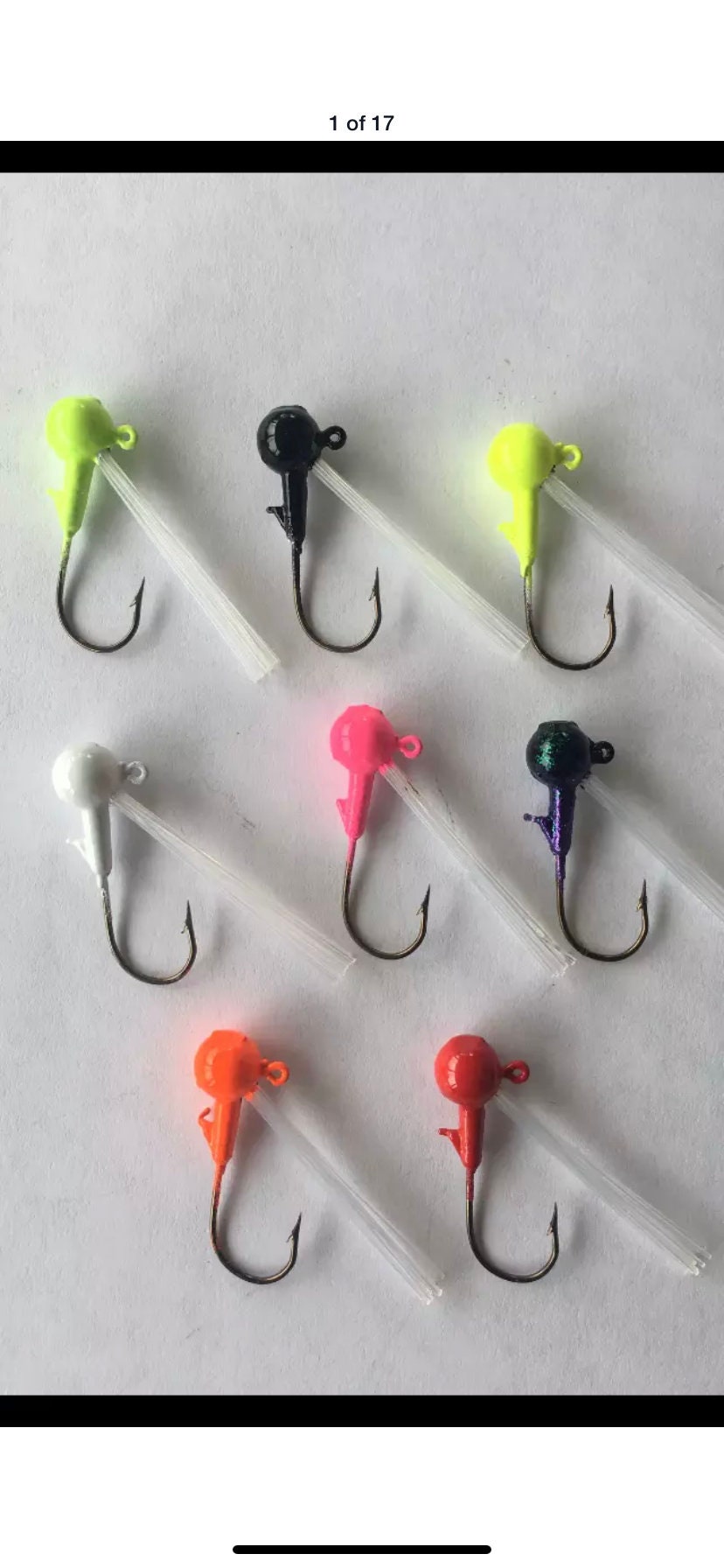 10 Pack 1/8th Weedless Crappie Jig Heads