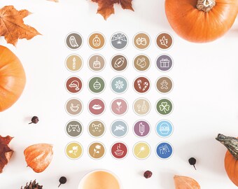 Instagram Highlight Icons, Holiday App Icons (Digital Download)