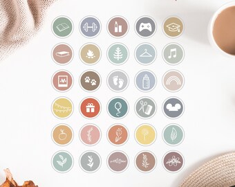 Botanical Instagram Highlight Icons, App Icons (Digital Download)