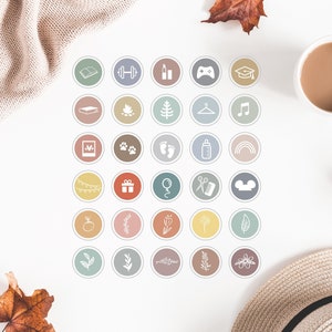 30 Instagram Highlights / App Icons, iPhone Widgets, Story Icons, Lifestyle, Cute Botanical Flower, Instagram Story Highlights