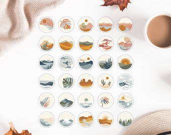 Boho Instagram Highlight Icons, Travel App Covers (Digital Download)
