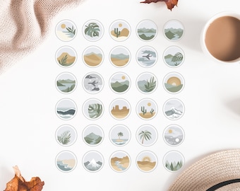 Travel Instagram Highlight Icons, Boho App Icons (Digital Download)