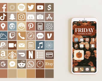 Neutral Fall App Icons Bundle | Spooky Themes (Digital Download)