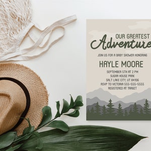 Our Greatest Adventure DIY Editable Printable Template Baby | Etsy