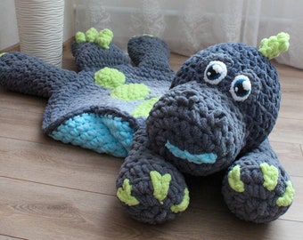Tappeto decorativo con dinosauro grigio grande per la cameretta dei bambini