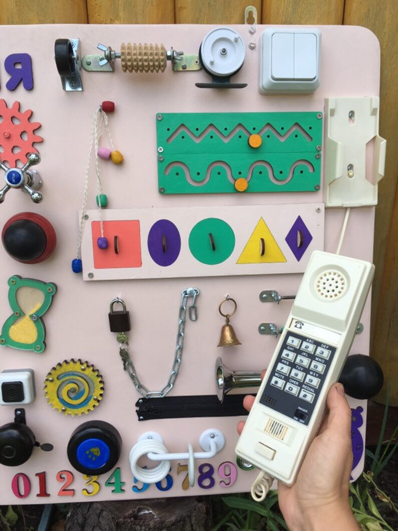 Learning Wall Toy for Kids waiting room furniture Busy Board Etsy