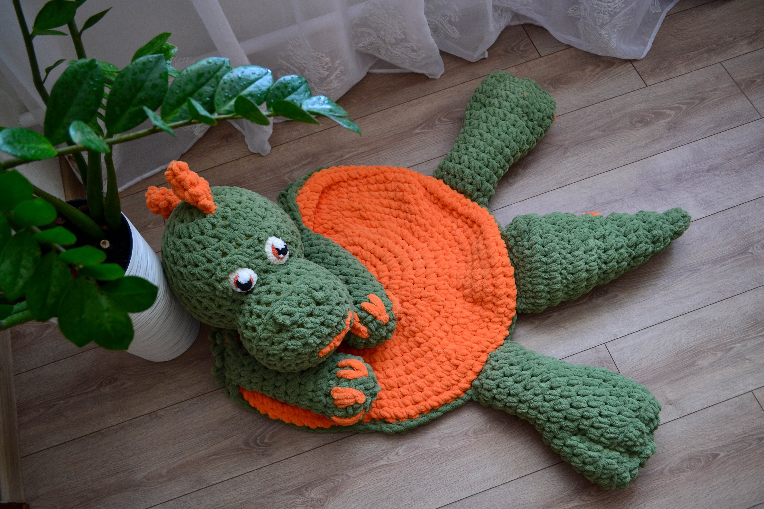 Grande tappeto da gioco a tema dinosauro per la cameretta dei bambini e la zona giochi