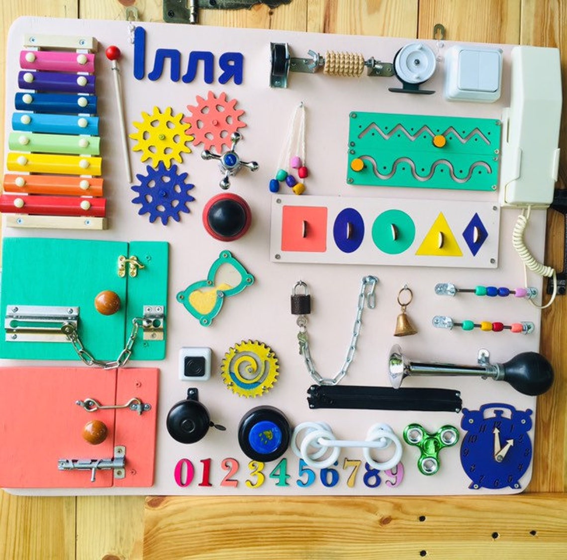 Learning Wall Toy for Kids waiting room furniture Busy Board Etsy