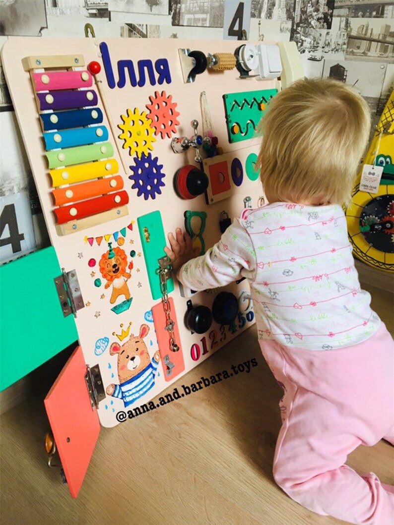 Learning Wall Toy for Kids waiting room furniture Busy Board Etsy