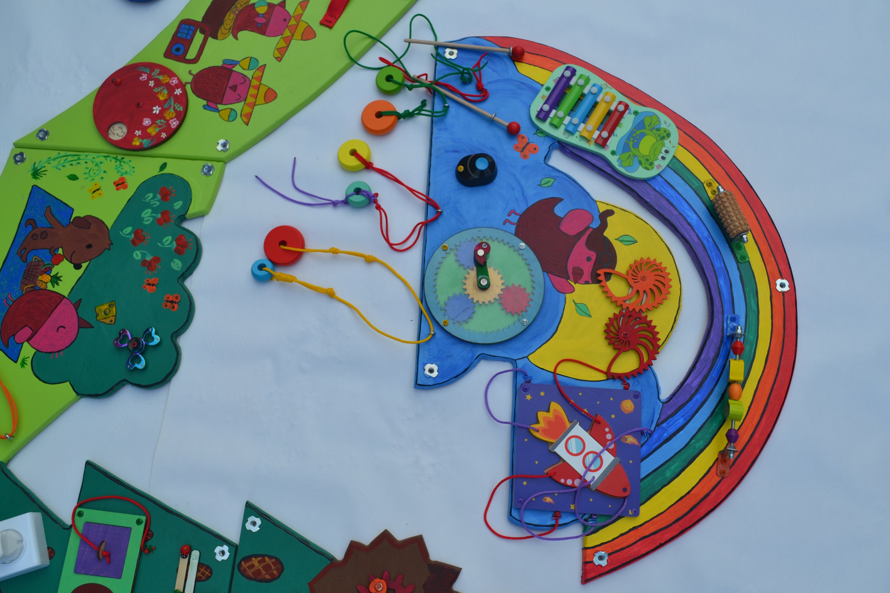 Montessori children Learning Wall toy Kids Waiting room Etsy