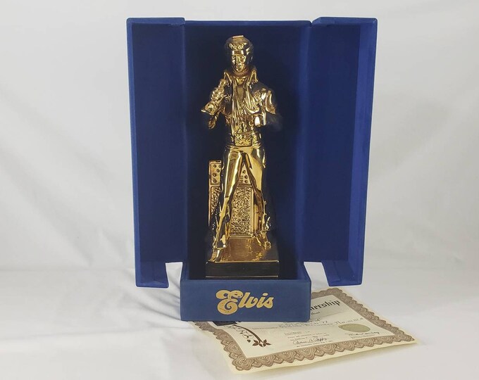 Elvis Gold '77 Decanter Unopened Etsy