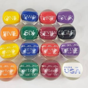 Clear Resin Billiard Balls