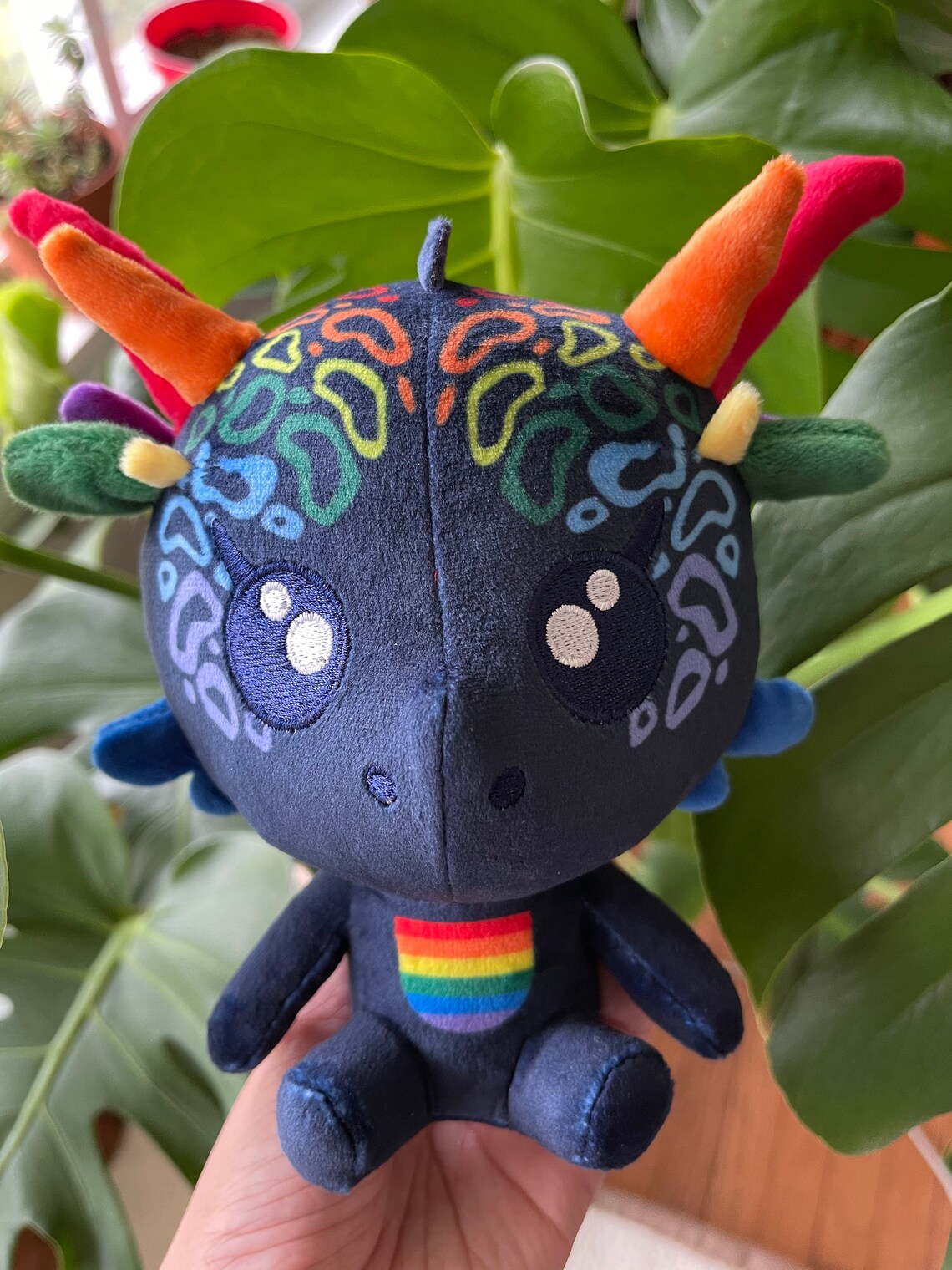 Rainbow Dragon Plushie From Game Garden Paws Etsy Canada