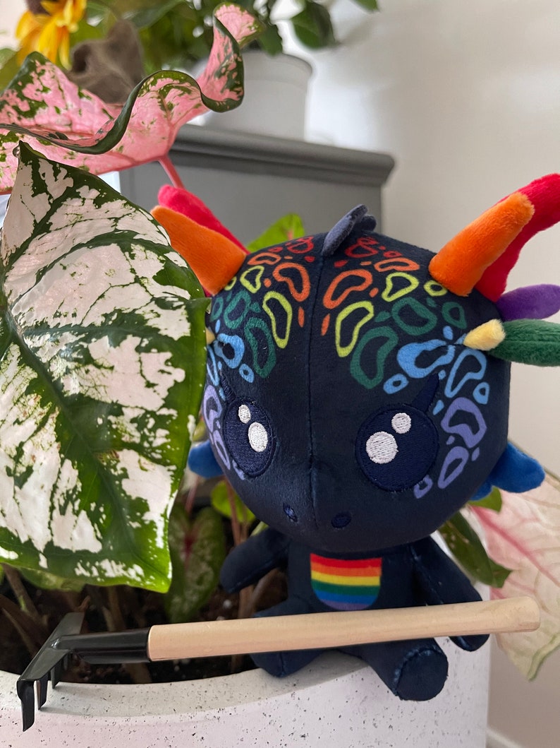 Rainbow Dragon Plushie From Game Garden Paws Etsy Canada
