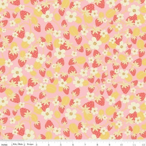Strawberry Jam Berries Pink by Lauren Brewer Design for Riley Blake Designs. Qty 1 is 1/2 yard.