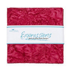 Expressions Batiks Shades of Pink & Red 5&quot; Stacker by Riley Blake 42 Pieces