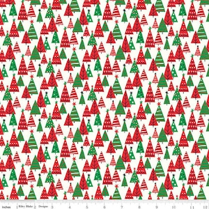 Deck the Halls Happy Forest C Liberty Fabrics Qty 1 is 1/2 yard