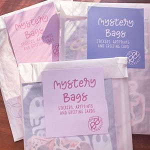 B-Grade Mystery Grab Bag: Stickers, Art Prints, Greeting Cards