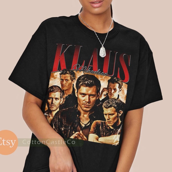 Klaus Mikaelson Shirt team klaus Tee 90s Rock Style Bootleg T-Shirt 229