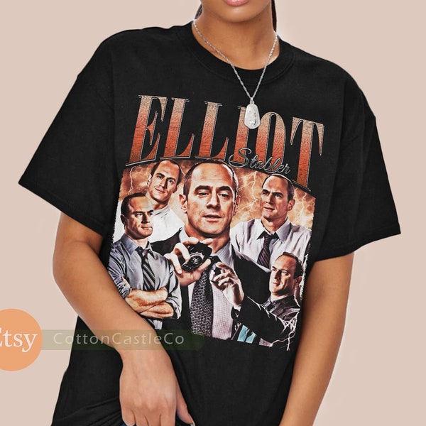 Elliot Stabler Shirt law and order Tee 90s retro Rock Style Bootleg T-Shirt 226