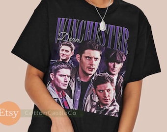Chemise Dean Winchester T-shirt surnaturel T-shirt camouflage rock grunge années 90 204