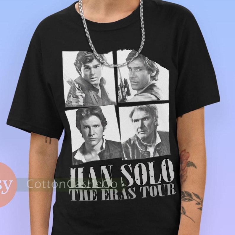 Han Solo Shirt han solo costume Tee Tour Concert Style Bootleg Dark T-Shirt 347 image 1