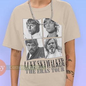 Luke Skywalker Shirt jedi master Tee Tour Concert Style Bootleg Light T-Shirt 340