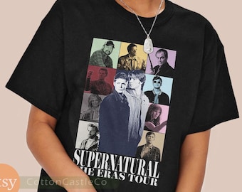 Supernatural Shirt funny cool fan art poster winchester brothers Tee 90s concert style T-Shirt h018