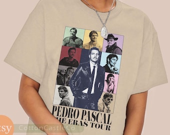 Pedro Pascal Shirt funny cool fan art Tee 90s concert style T-Shirt h028
