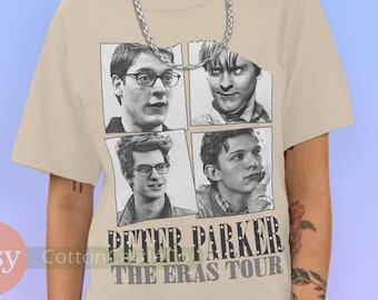 Peter Parker Shirt spiderman poster Tee Tour Concert Style Bootleg Light T-Shirt 341