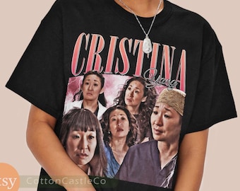 Cristina Yang Shirt funny tv grey's anatomy Tee 90s Rock Style Bootleg T-Shirt 248