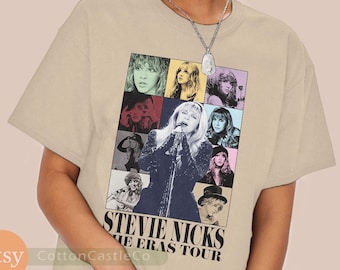 Camiseta divertida y genial de Stevie Nicks con póster de fan art, estilo concierto de los 90, h051