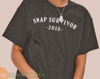 T-shirt Snap survival 2018 t-shirt drôle The Avengers Endgame T-shirt de guerre thanos infinity 54