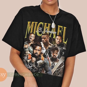 Michael B Jordan Shirt Tee 90s Rock Style Bootleg T-Shirt 272