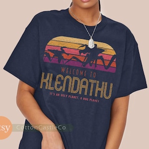Funny starship troopers t-shirt parody welcome to klendathu a bug planet shirt retro distressed design tee 81