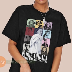 Padmé Amidala Shirt funny cool fan art poster Tee 90s concert style T-Shirt h091