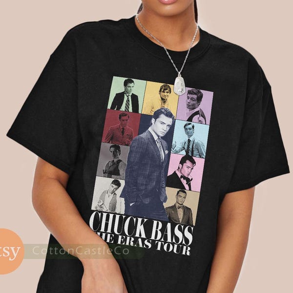 Camiseta de Chuck Bass, divertida y genial, estilo concierto de los 90, póster artístico, h025