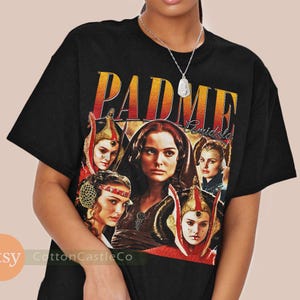 Padme Amidala Shirt Natalie Portman movie poster Tee 90s Rock Style Bootleg T-Shirt 225