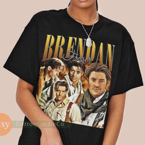 Brendan Fraser Shirt the mummy retro Tee 90s Rock Style Bootleg T-Shirt 215