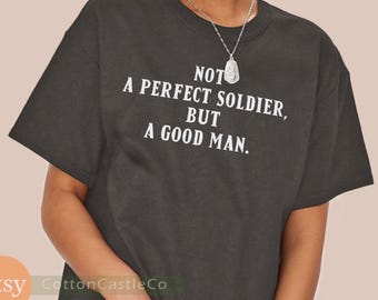 Steve Rogers Zitat Shirt nicht ein perfekter Soldat, sondern ein guter Mann T-Shirt Captain America erster Avenger Tee 75