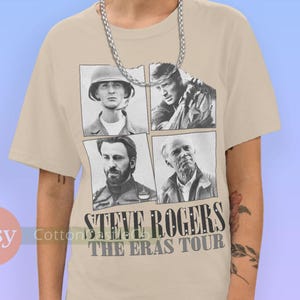Steve Rogers Shirt Captain America Tee Winter Soldier Tour Concert Style Bootleg Light T-Shirt 322