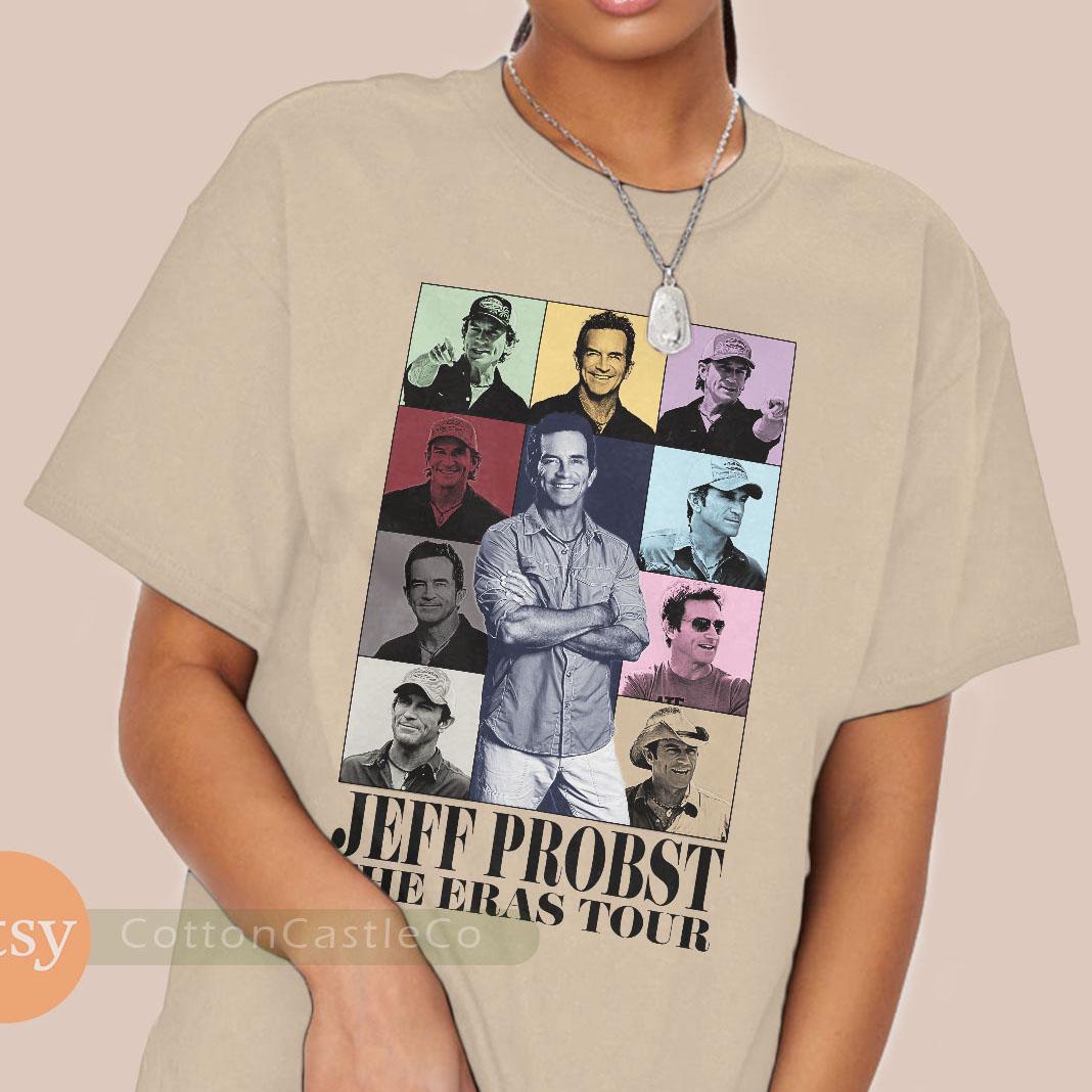 Jeff Probst Shirt 90s survivor Tee tv television presenter concert style T-Shirt h005