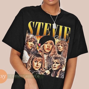 Stevie Nicks Shirt celebrity Tee 90s Rock Style Bootleg T-Shirt 221