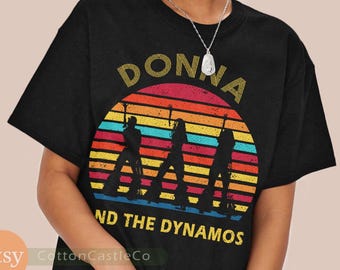 Donna and the dynamos T-shirt Fan de musique T-shirt effet vieilli de style rétro 09