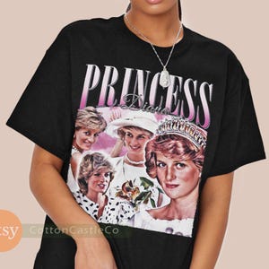 Camiseta de la Princesa Diana, camiseta Lady Diana, estilo rock de los 90, camiseta pirata 213