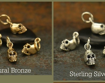 HUGE DISCOUNT SALE -Skull Charms - Skeleton Charms, Skull Pendant, Gothic Charms, Jewelry Supplies