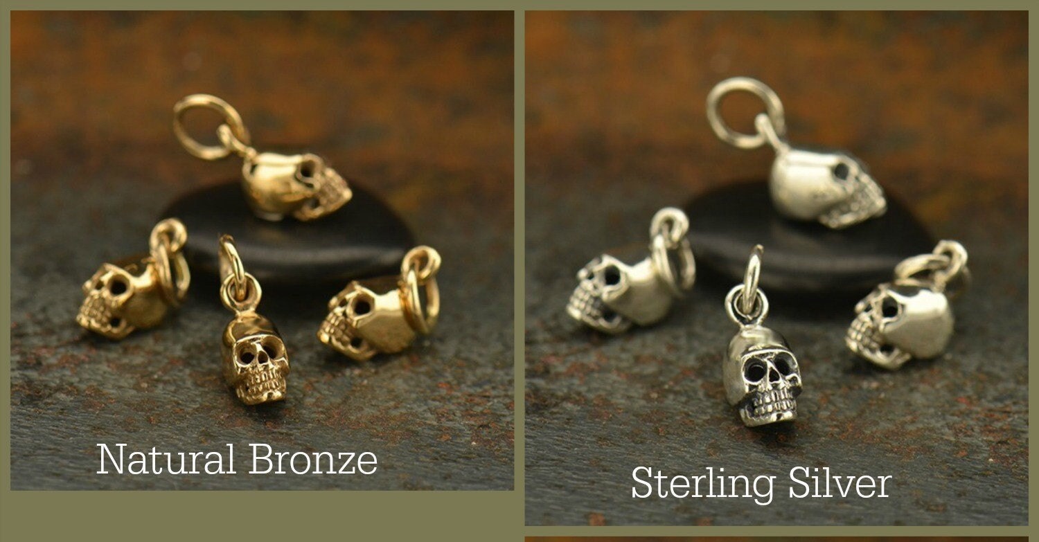 Gothic Charms Gothic Pendants Assorted Charms Set Antiqued Silver Charms  Antiqued Bronze Charms Skeleton Charms Skull Charms BULK 30pcs